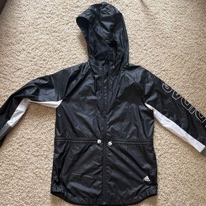 Adidas Black and White Windbreaker